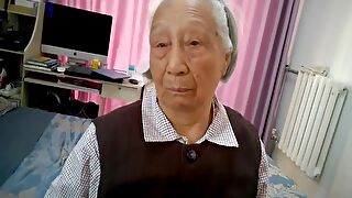 Grey Japanese Grannie Gets Poked